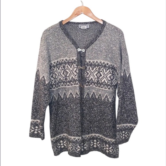 splend’or Sweaters - SPLEND’OR Knit Cardigan Sweater Gray Wool Blend Size Medium EUC